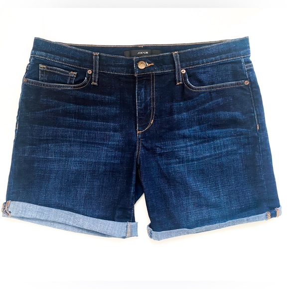 JOE’S Dark Wash Chrissy 8” Bermuda Jean Shorts - Picture 2 of 4